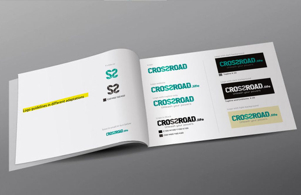 Brand strategy, Brand guideline, brandname, brand identity, corporate website design and development. Crossroad start up company in brand identity website design and development, Dubai-UAE